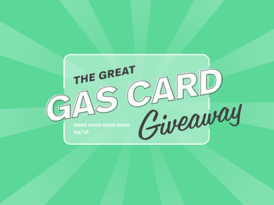 The Great Gas Card Giveaway Identity credit card giveaway lockup logo promo