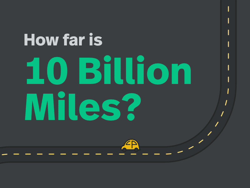 10 Billion Miles Infographic cars illustration infographic mile road rocket ship statistics walking