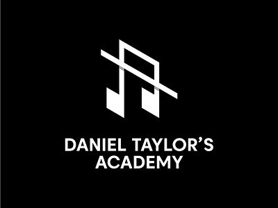 Music Note Logo Concept academy black classic concept logo monogram music note piano symphony