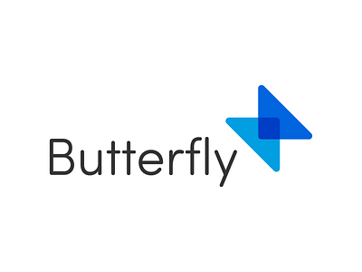 Butterfly Logo Concept butterfly concept experiment logo overlay style triangles