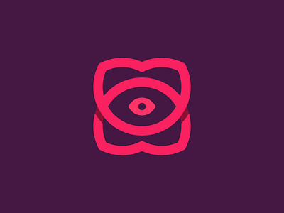 Flower + Eye Logo Concept colorful concept experiment eye flower logo monogram symbol warm