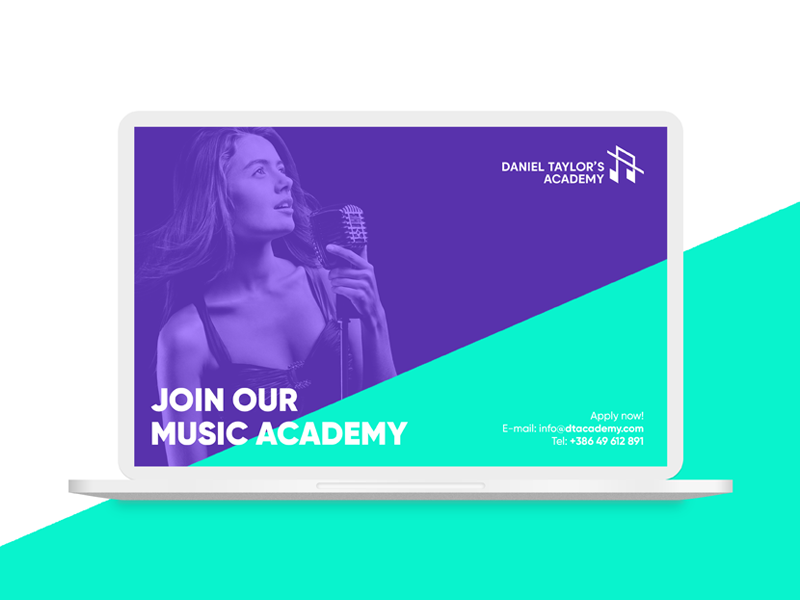 Music Academy Banner Concept By Drejton Maloku On Dribbble