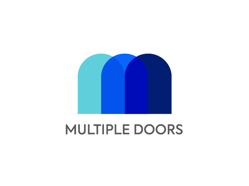 Multiple Doors Logo Animation animation construction doors gif logo multiple overlay style