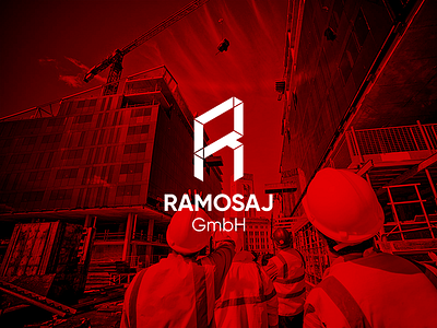 Ramosaj GmbH - Logo Design branding company corporate germany identity isometric logo mark minimal plasterboard stuttgart symbol