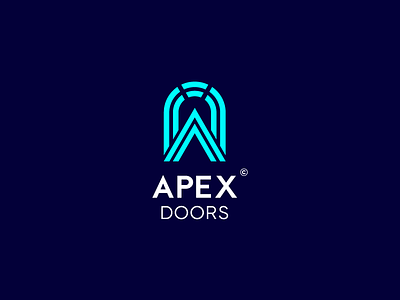 Apex Doors Logo Concept apex colorful concept doors logo minimal monogram