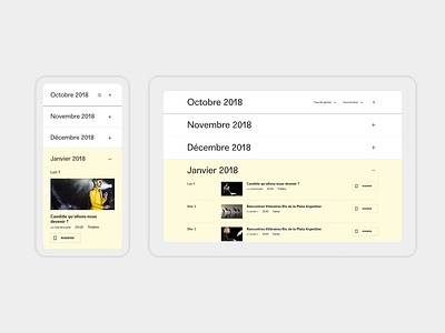 Grand T - Calendar culture design theatre typography ui ux web website