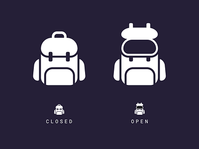 backpack icon vector