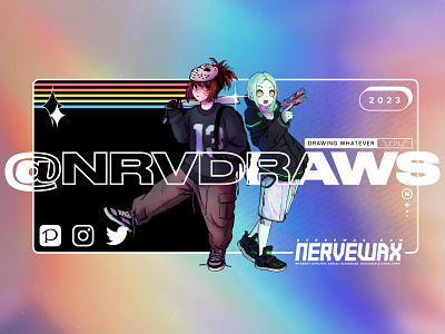 nrvdraws sticker anime antidesign design drawing graphic design illustration minimal procreate vector