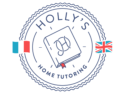 Holly's Home Tutoring book british cicrle england french home tutor language logo stamp tuition tutor uk