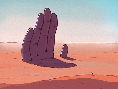 Hi ✋ art desert grain hand illustration shadows