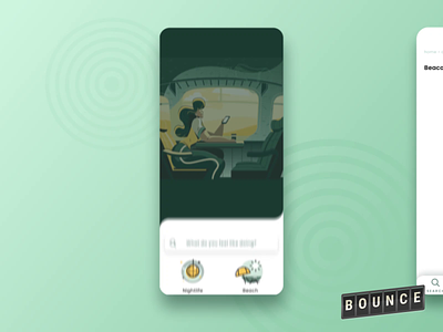 Bounce: Your Tristate Travel Agent after effects animation app interactiondesign interface mobile travel ui ux