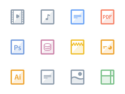 Flat files audio database debut doc files flat freebie icons illustrator image pdf photoshop powerpoint spreadsheet text video zip