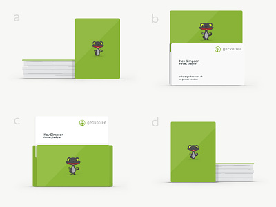 Brand Identity brand business card card flat gecko geckotree identity illustration
