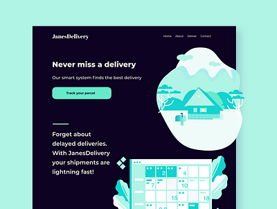 Delivery | Website Landing Page graphic design graphicdesign illustration landingpage ui ux