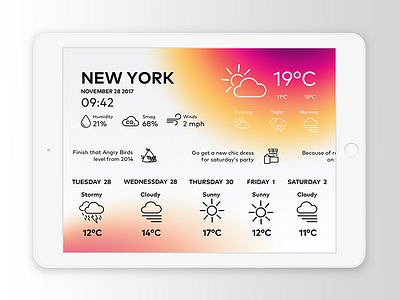 Weather UI iPad