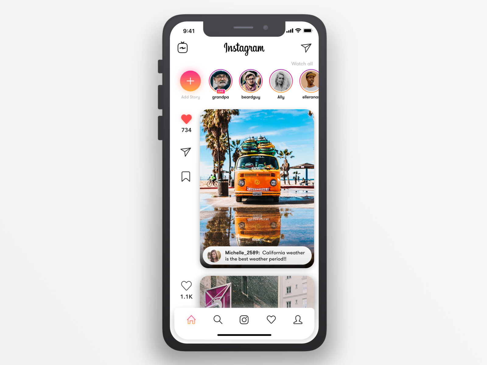 Instagram Redesign by Rodrigo Weilg on Dribbble