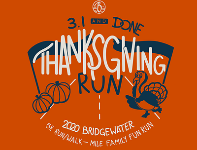 Thanksgiving Race T-shirt Design illustration race thanksgiving tshirt turkey typography