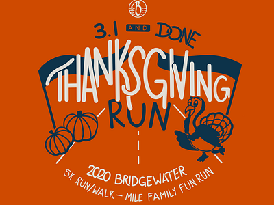 Thanksgiving Race T-shirt Design