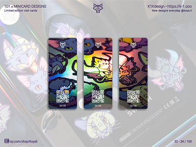 K1Kdesign: 101 business cards, 32 - 34 — HOLOGRAPHIC STICKERS