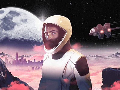 The Future of The Moon art design editorial graphic illustration