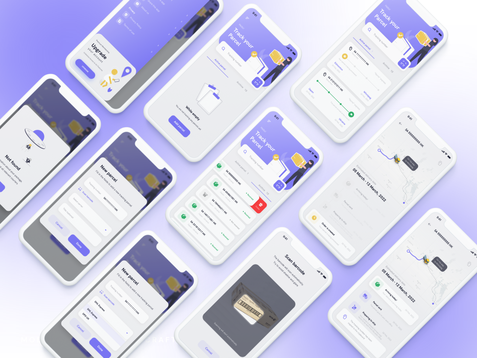 Parcel Tracker App by YA Design on Dribbble