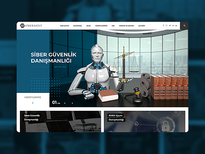 Siberasist blue clean cyber cybersecurity design fullwidth onepage responsive security web webdesign white