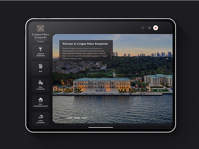 Ciragan Palace Kempinski Istanbul Menu App application ciragan clean design menu menu app restaurant restaurant menu