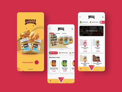 Muscle Cheff :: App Design Concept app e-commerce e-commerce app healty mobile musclecheff