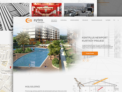 Aytes Engineering clean engineering muhendislik orange responsive web website white