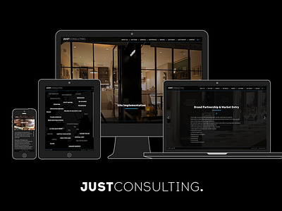 Just Consulting black clean consulting just consulting responsive