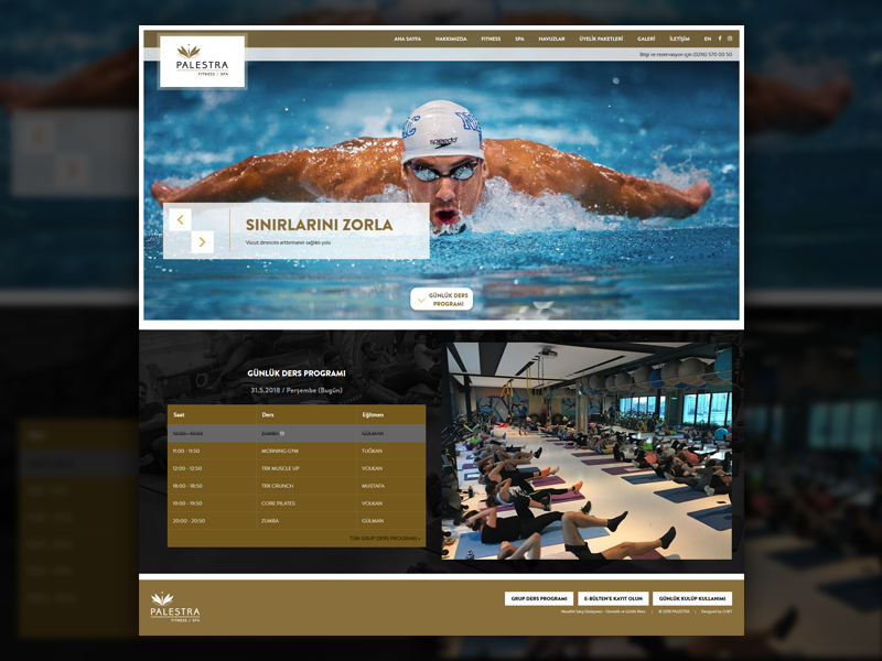 Palestra clean responsive spor salonu spor sports fitness spa palestra