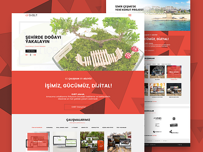 Orbit Agency agency clean onepage red responsive web webdesign white