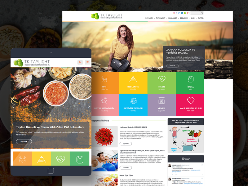 Taylan Kumeli diet dietitian food green onepage fullwidth webdesign web white clean responsive