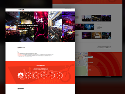 Dinamo Events black clean events fullwidth onepage red responsive web webdesign white