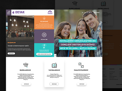 DEVAK association clean dernek fullwidth okul responsive school web webdesign white