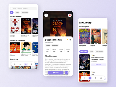 BeRead | Online Books, Reading App app app design audiobook book book app book page design library mobile app design read read app reading app search ui ux