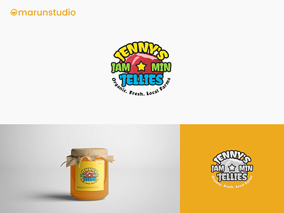 Jenny's Jammin 'Jellies branding design drink food fresh illustration initial jam jelly logo premium symbol vector