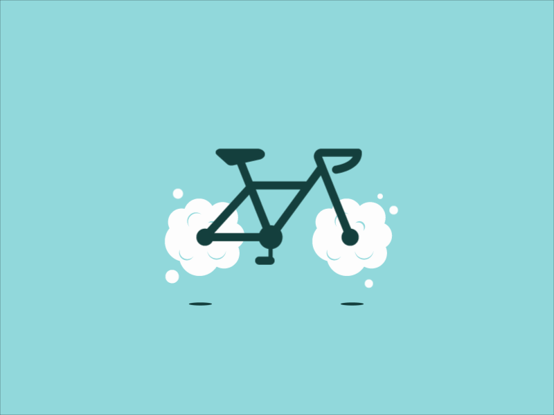 cloudbicycle animated gif illustration by Vishavjeet Singh on Dribbble