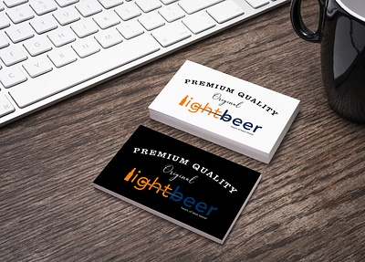 Lightbeer Logo Branding ( Business Card ) 2020 design 2020 trends awesome design branding agency branding and identity branding concept branding design business card design business card mockup design famous design illustration logo logo branding logo design product designs