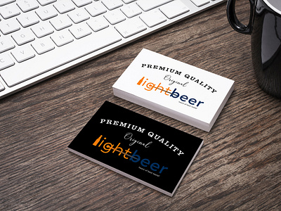 Lightbeer Logo Branding ( Business Card )