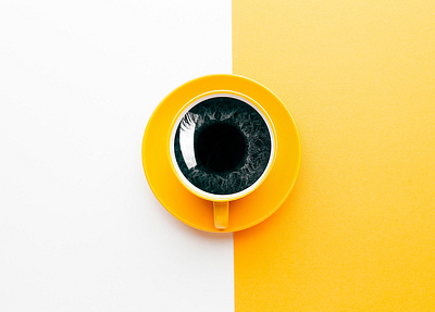 Eye in Coffee 2020 design 2020 trends awesome design coffee coffee bean coffee cup coffee eye design eye eye catching eye logo famous design illustration art mockup product designs