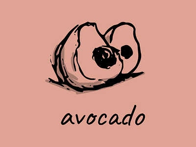 Avocado illustration drawn food fruit hand illustration