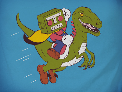 Ride The Raptor apparell destructoid illustration super mario world t-shirt vector video game