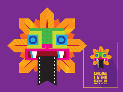 Chicago Latino Film Fest Poster chicago contest design film fest illustration poster vector
