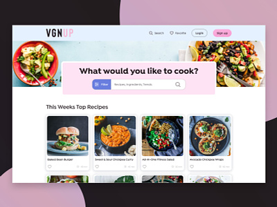 Recipe App for Desktop cooking cooking app desktop design food app recipe app ui design vegan