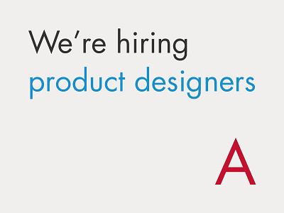 We're hiring product designers ahalogy hiring product designers