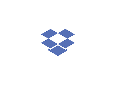 Dropbox equal angled sign. abt dropbox geometric logo