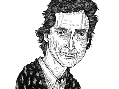 Danny Tanner black and white drawing full house illustration line drawing pen and ink pop culture portrait