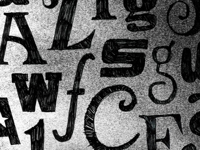 type pattern alphabet black and white experiment handmade letterform lettering letters pattern type typography