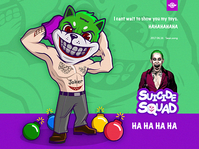 Joker bad deadshot dogs illustration squad suicide